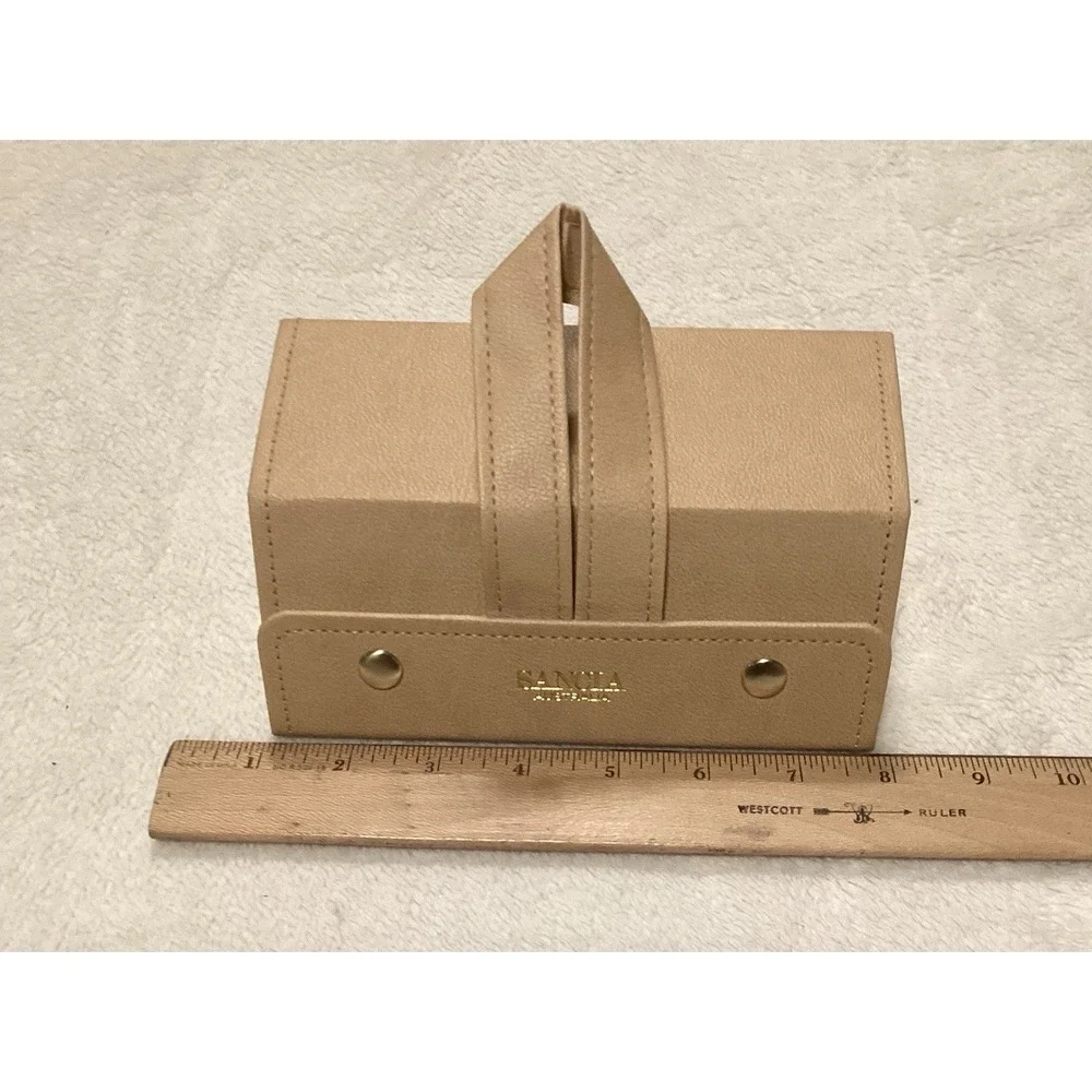 Sancia Australia 3 Compartment Sunglass Case Sand Color  New